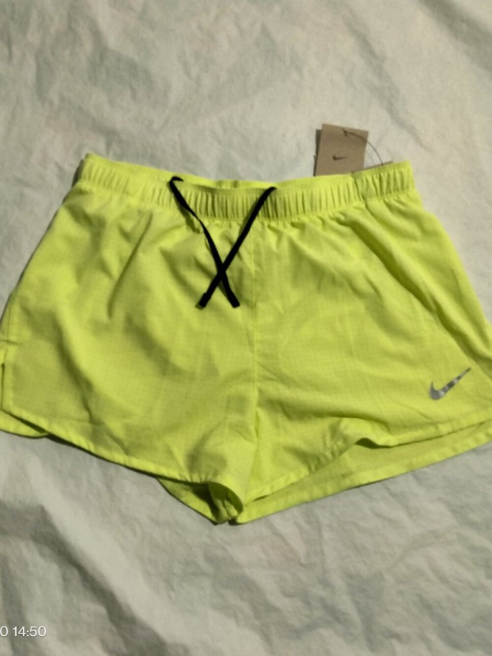 Nike Dri-Fit Men's Running Shorts 3" Standard Fit Volt Yellow Size L FN3355-736